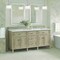 James Martin Vanities 72'' Double Vanity, Whitewashed Oak w/ 3 CM Arctic Fall Solid Surface Top 424-V72-WWO-3AF - alternate 3
